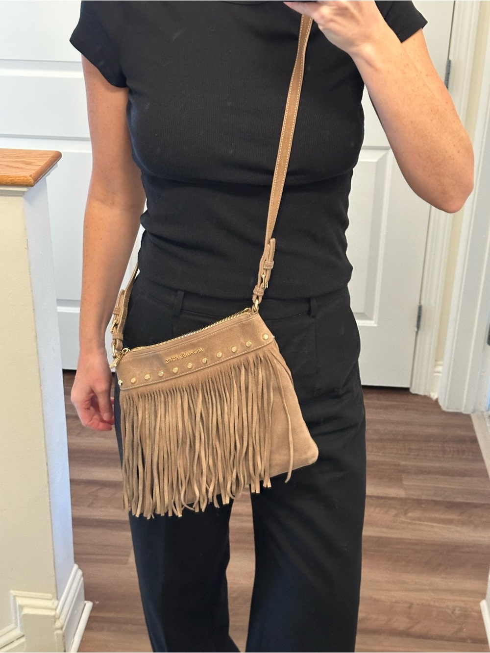Millennial Core Fringe Crossbody Bag in Tan - Michael Kors